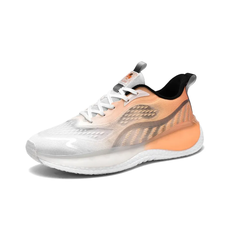 POLUDIYIPI Yipao Running Shoes Unisex Low Top Emmaus Orange/White Mist Blue/Lime Green-1