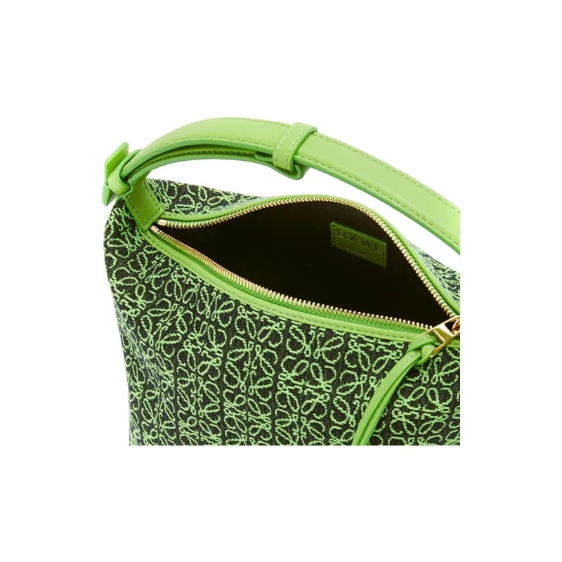 LOEWE Cubi Bag Small Anagram Jacquard Green/Apple Green-4
