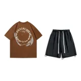 Brown + solid shorts