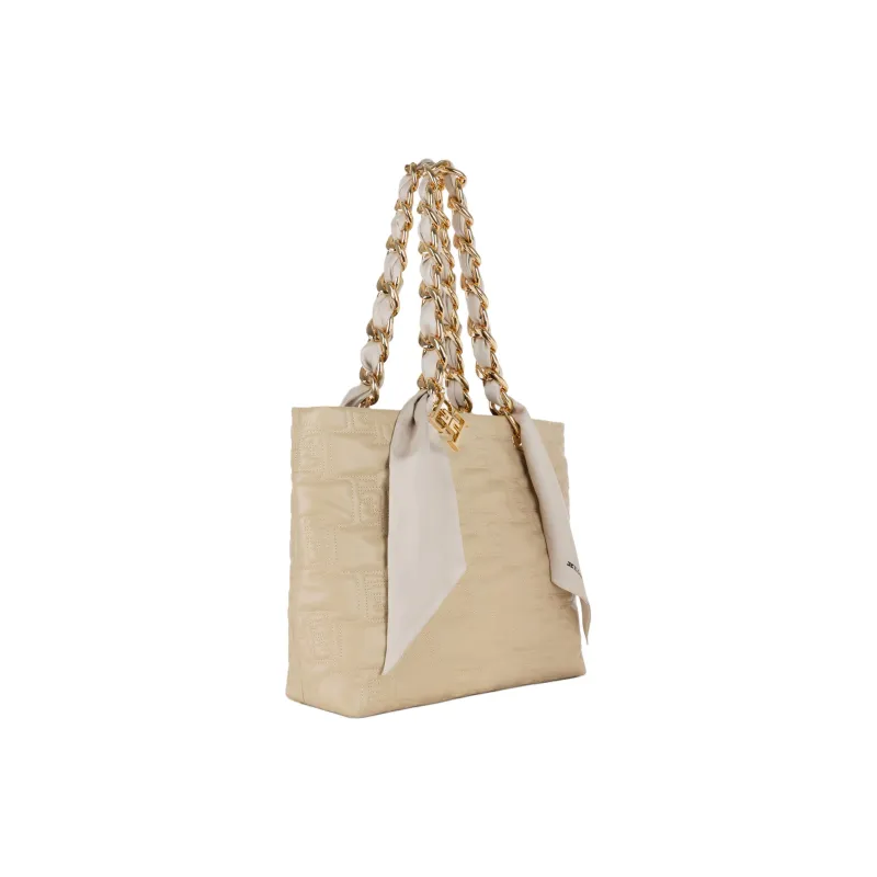 Elisabetta Franchi Scarf Chained Large Tote Bag-1