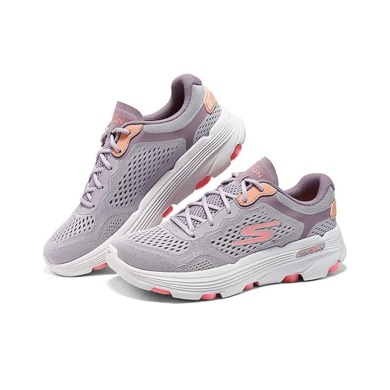 Skechers Cushioned Slip Resistant Breathable Quick Drying Low Top Casual Running Shoes Women's Pink White-3