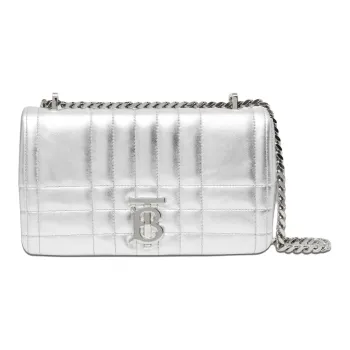 Burberry Small Lola Quilted Metallic Leather Bag