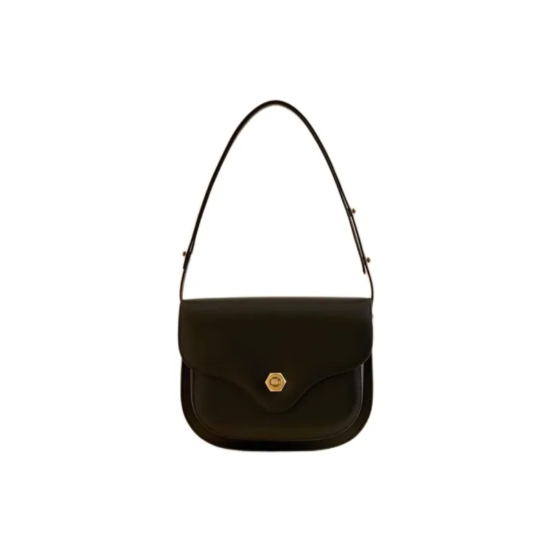 MARK CROSS Cow Leather Handbag Shoulder Bag Women's Black-0