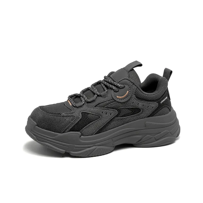 Lingwuzhe Cushioning Abrasion Resistant Lightweight Height Increasing Mat Low Top Chunky Sneakers Unisex-8