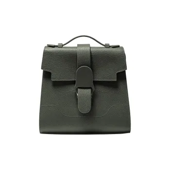 SENREVE Cow Leather Backpack On The Shoulder Large Size Women's Forest Green
