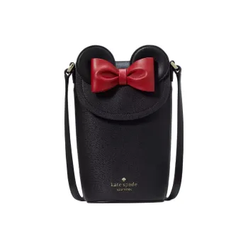 Kate Spade Disney Collaboration Textured PVC Shoulder Bag Crossbody Bag Women's Black Multicolor