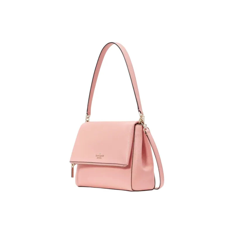 Kate Spade Leila Pebbled Leather Portable Crossbody Bag Shoulder Bag Women's Peach Rose-1