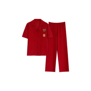 The Story Of The Flower Season Pajama Set Women's Red