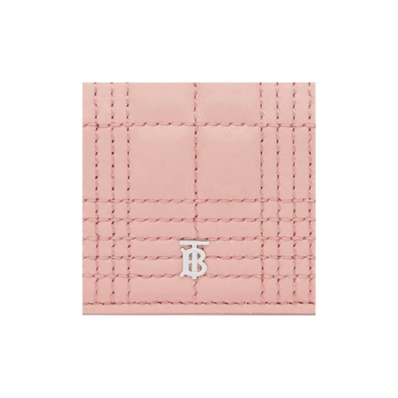 Burberry Cow Leather Shoulder Bag Women's Pink-4