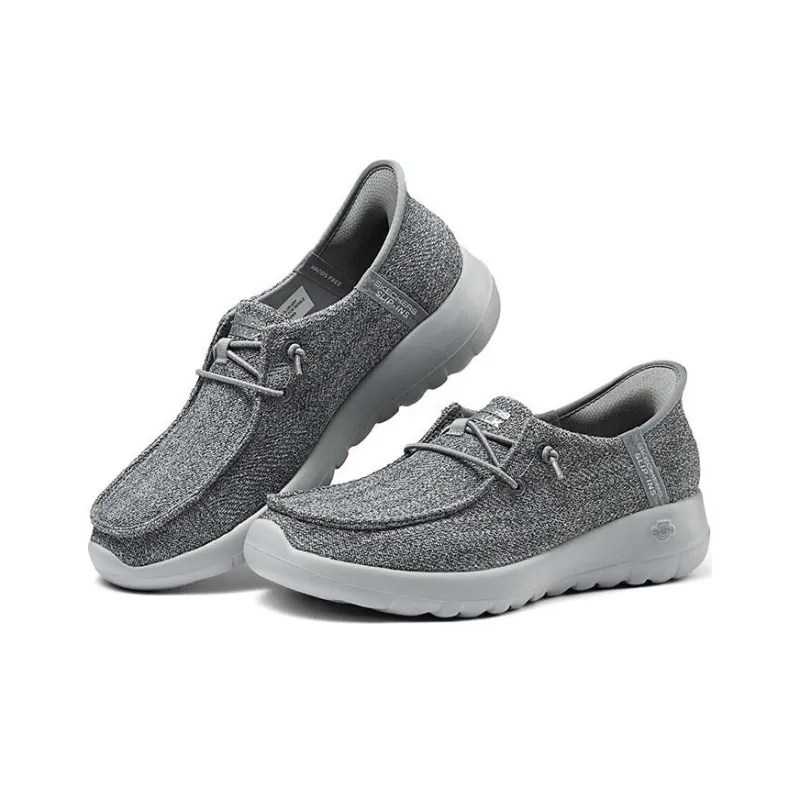 Skechers Slip Resistant Breathable Low Top Casual Shoes Women's Gray-3