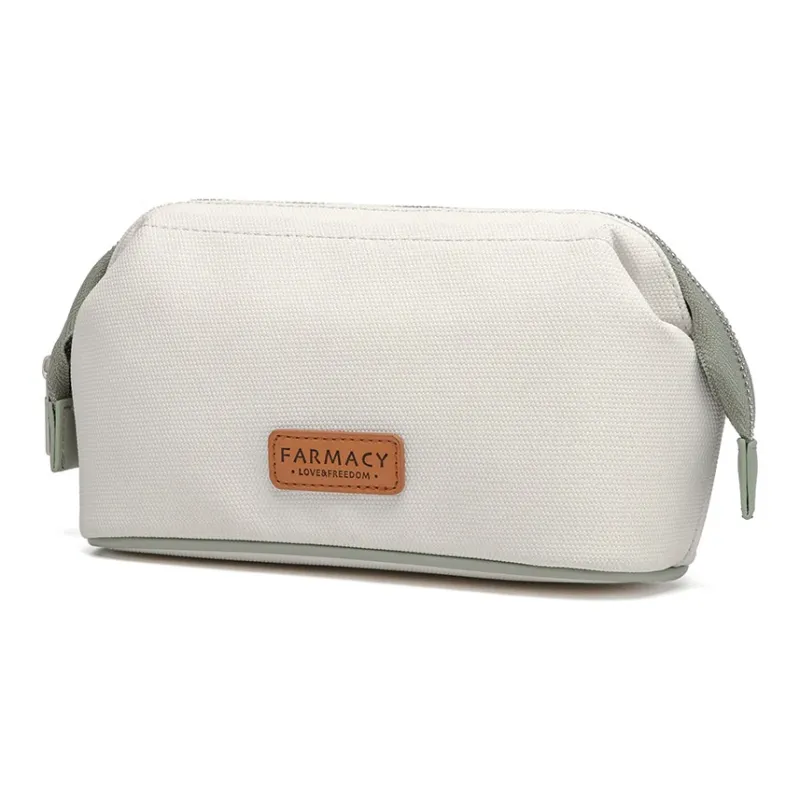 Farmacy PU Clutch Toiletry Bag Storage Bag Makeup Bag Medium Size Women's Black/Khaki/Green-9