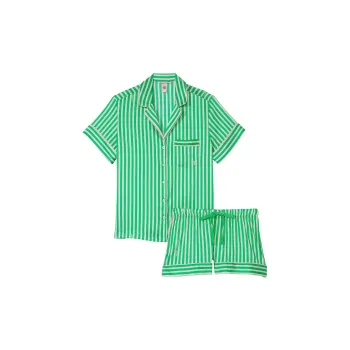 Victoria's Secret Satin Short Pajama Set Pajama Set Women's Green