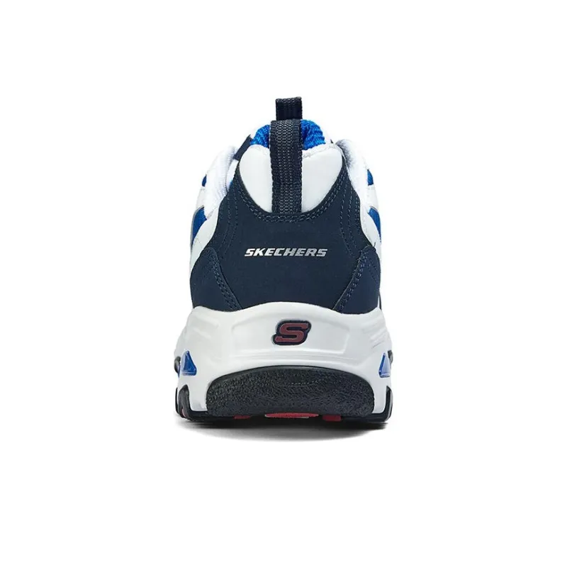 Skechers D'LITES 1.0 Cushioning Anti Slip And Wear Resistant Height Increasing Low Top Chunky Sneakers Men's Blue White-5