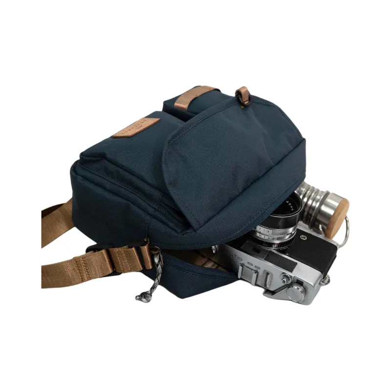 Doughnut Recycled Polyester Shoulder Bag, Crossbody Bag Unisex Lake Blue-3