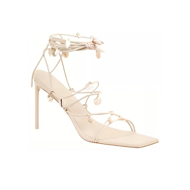CULT GAIA Strap Sandals 10.7cm Women's White-2