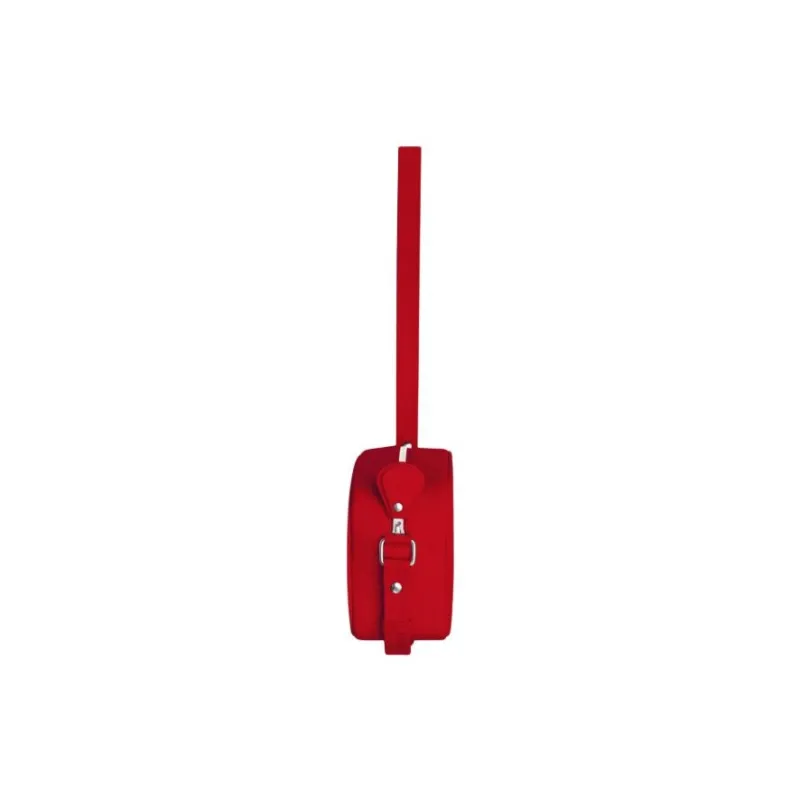 COURREGES Leather Camera Bag Shoulder Bag Crossbody Bag Women's Red-1