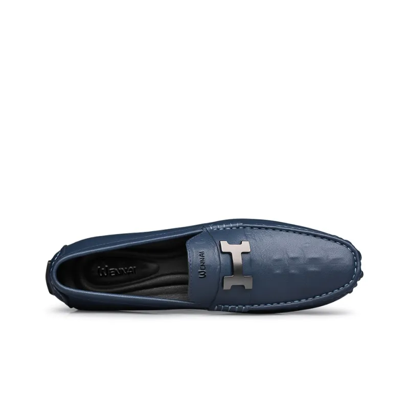 Wen Nai Loafers Men Blue-4