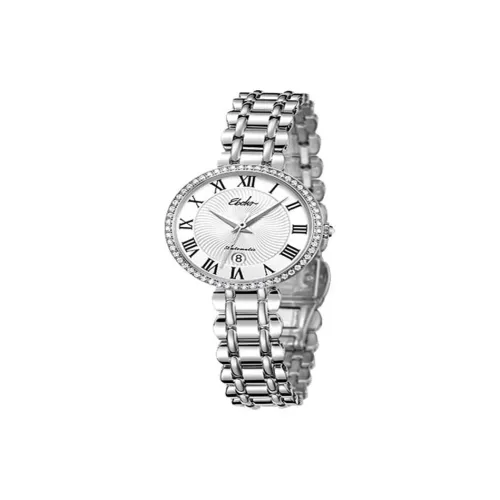 EBOHR Synthetic Sapphire Mirror Automatic Mechanical Movement Watch Women's Watch White Dial 11272428