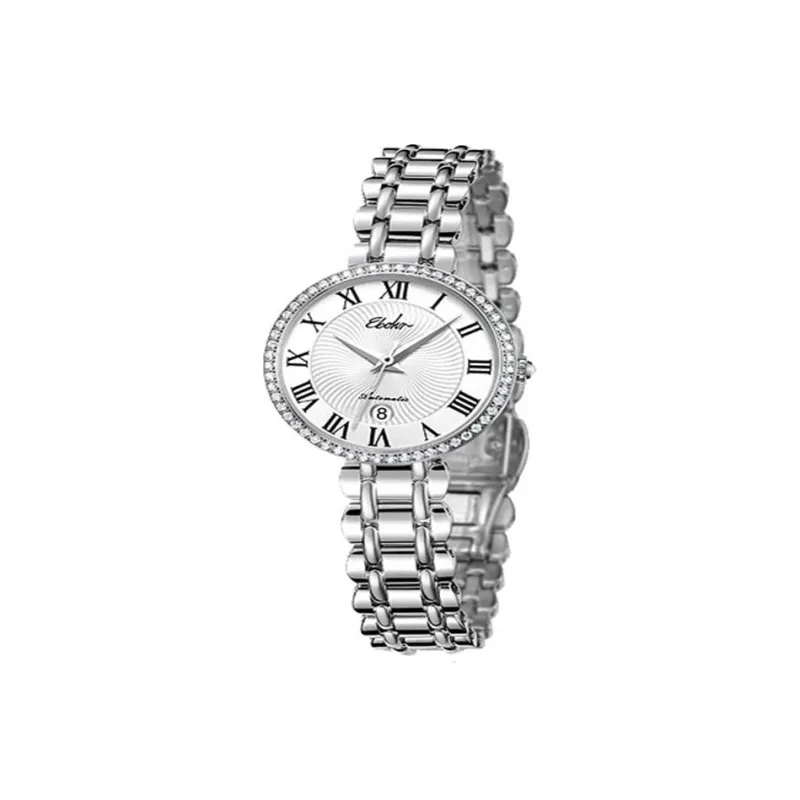 EBOHR Synthetic Sapphire Mirror Automatic Mechanical Movement Watch Women's Watch White Dial 11272428-0