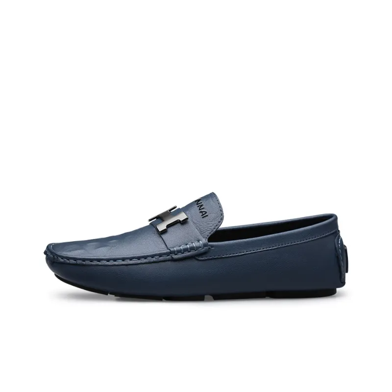 Wen Nai Loafers Men Blue-0