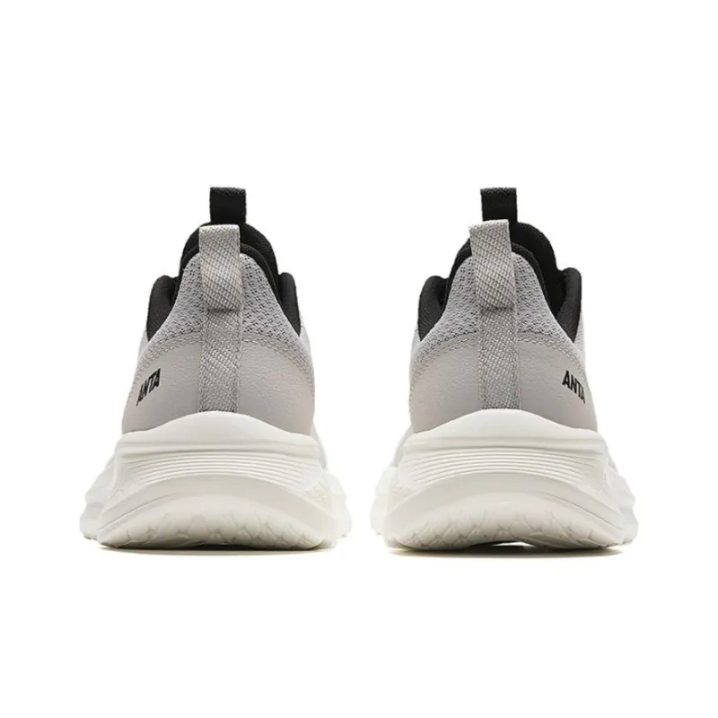 Anta Running Collection Cushioning Slip Resistant Low Top Running Shoes Men's Gray Black-3