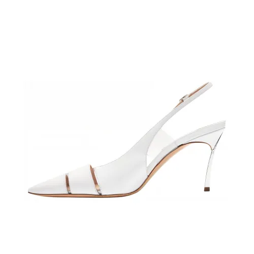 Casadei Transparent-stripes Leather Pumps