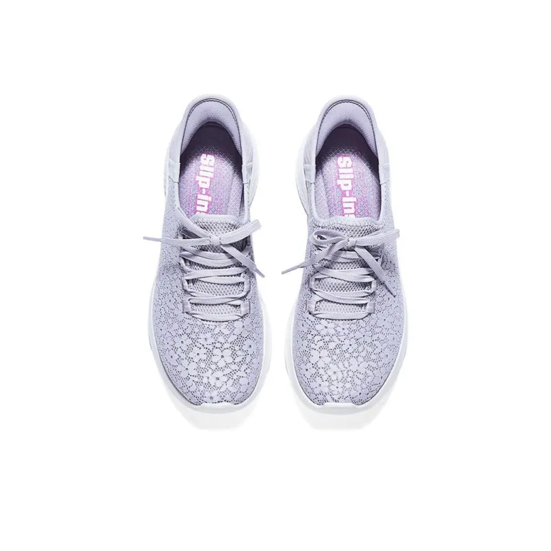 Skechers Breathable Low Top Casual Shoes Women's Purple-4