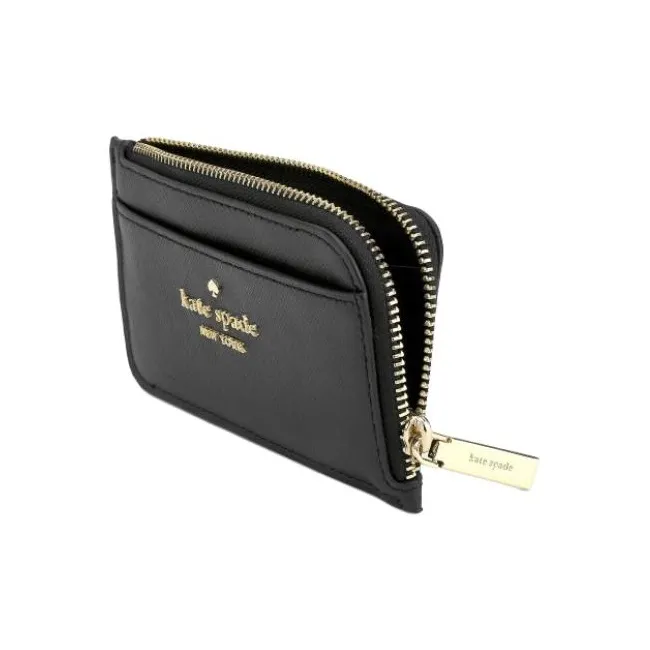 Kate Spade Leather Coin Purse, Card Holder Regular Women's Black-1