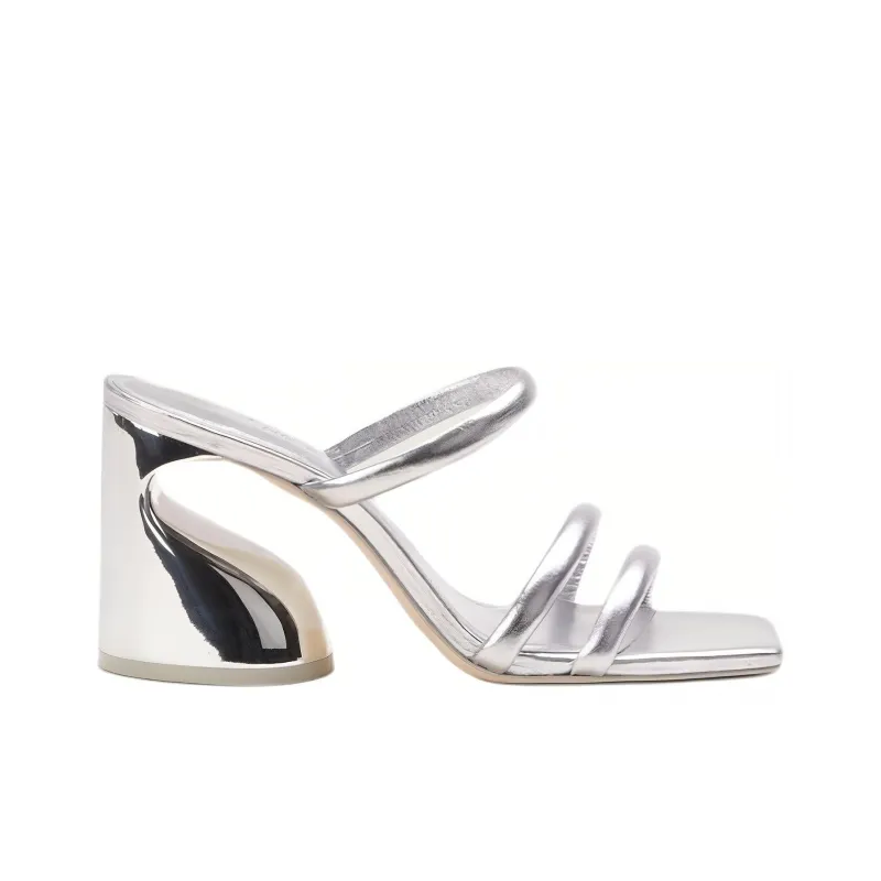 Cult Gaia Zuma 101mm Metallic-effect Mules-1