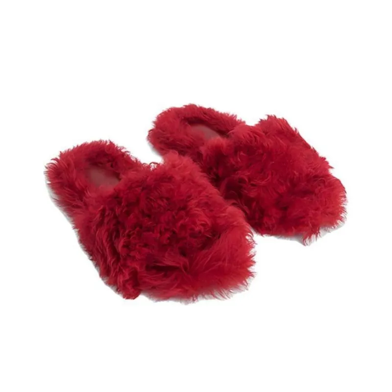 By Far Shana Slide Slippers Women's Red-3