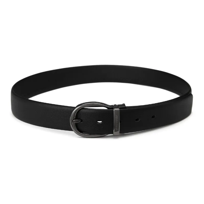 PIERRE CARDIN Advanced Business, Genuine Leather Pin Buckle Belt Top Grain Cow Leather Belts Men's Gunmetal-3