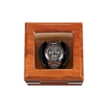 MILANQIAN M&Q Padauk Solid Wood Collection 1/2 Number Of Digits Watch Winder Padauk Color Unisex