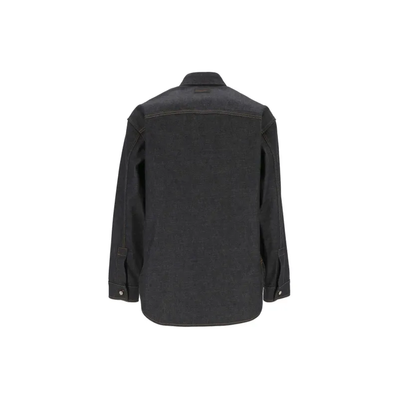 Ferragamo Long Sleeved Denim Shirt-1