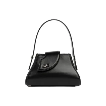 GCDS Calfskin Shoulder Bag Crossbody Bag Handbag Small Size Women's Black