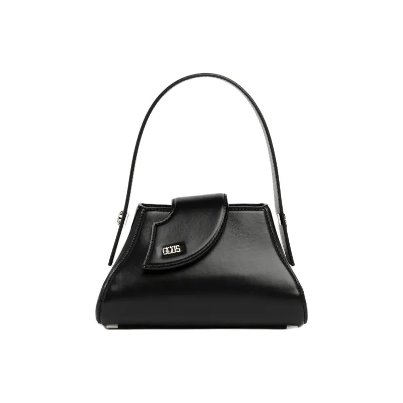 GCDS Calfskin Shoulder Bag Crossbody Bag Handbag Small Size Women's Black-0