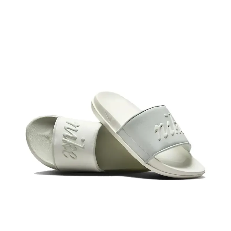 Nike Offcourt Slip Resistant Slide Slippers Women's White Silver-3