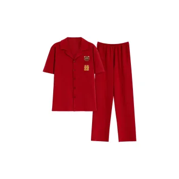The Story Of The Flower Season Pajama Set Men's Red