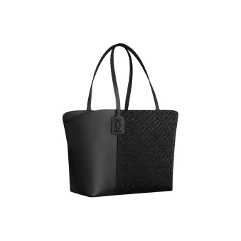 CARTIER C De Cartier Collection Textured Calfskin Tote Bag Shopping Bag Handbag Unisex Black