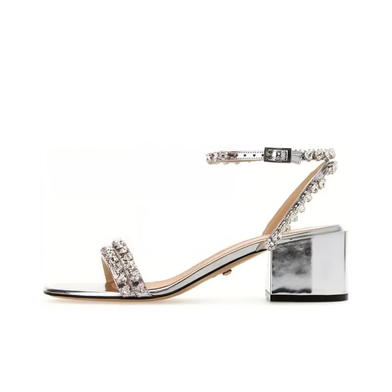 MACH & MACH Audrey 55mm Metallic Sandals-0