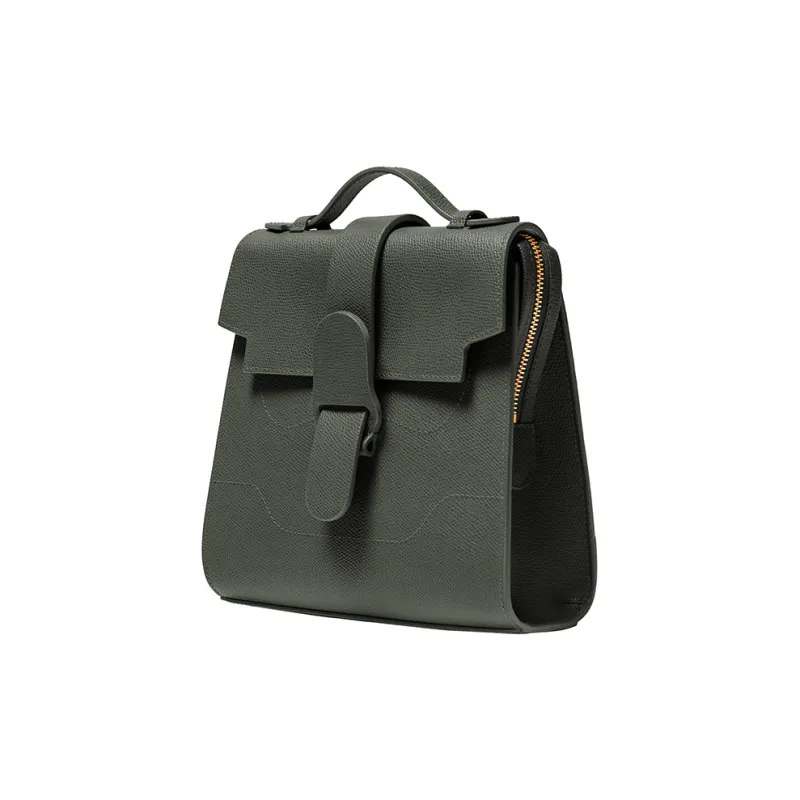 SENREVE Cow Leather Backpack On The Shoulder Large Size Women's Forest Green-1