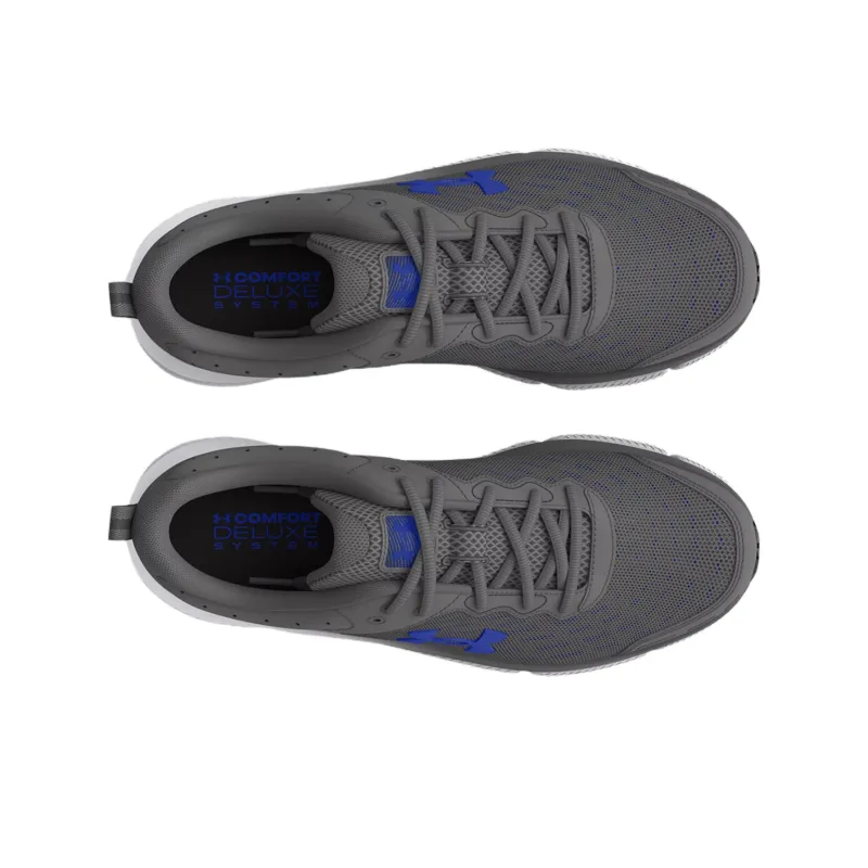 Under Armour Charged Assert 10 Slip Resistant Low Top Running Shoes Men's Gray Blue-3