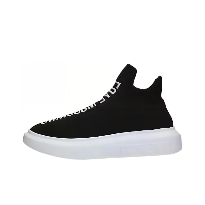 LOVE MOSCHINO Stylish Skateboarding Shoes Women's Black-0