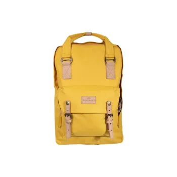 Doughnut Recycled Material Backpack Large Size Unisex Mustard Yellow