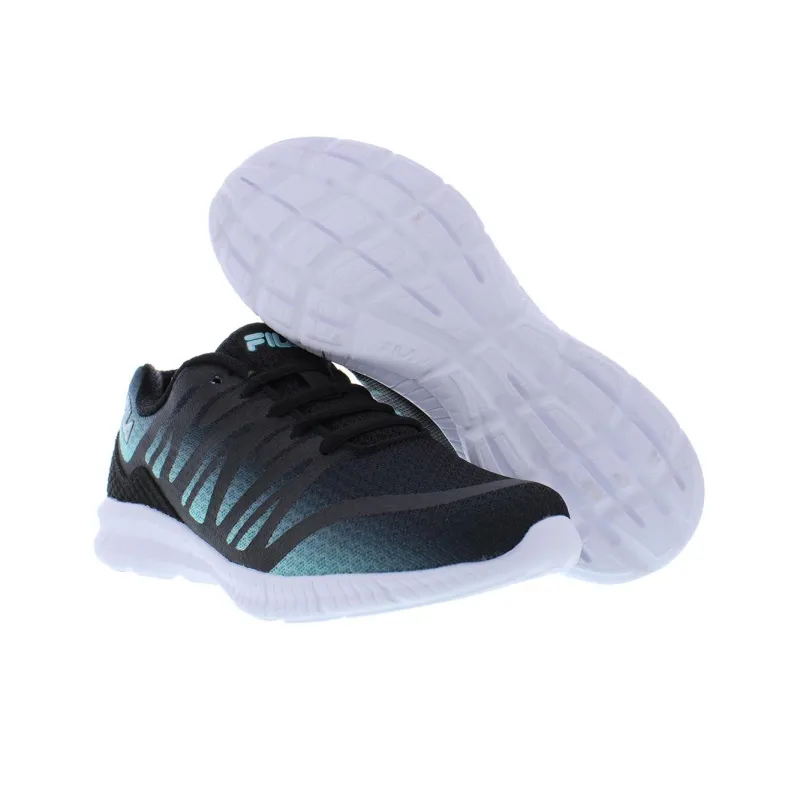 FILA Memory Fantom 5 Cushioning Anti Slip And Wear Resistant Low Top Running Shoes Women's Blue Black-3