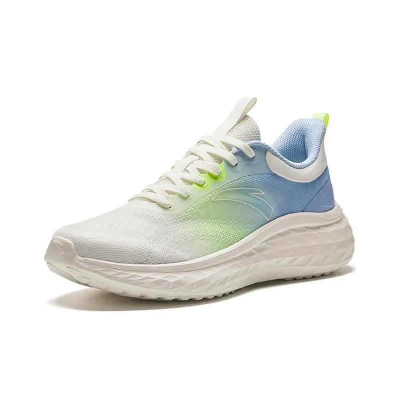 Anta Shock Absorbers With Slip Resistant Features Low Top Running Shoes Men's White Blue Yellow-1