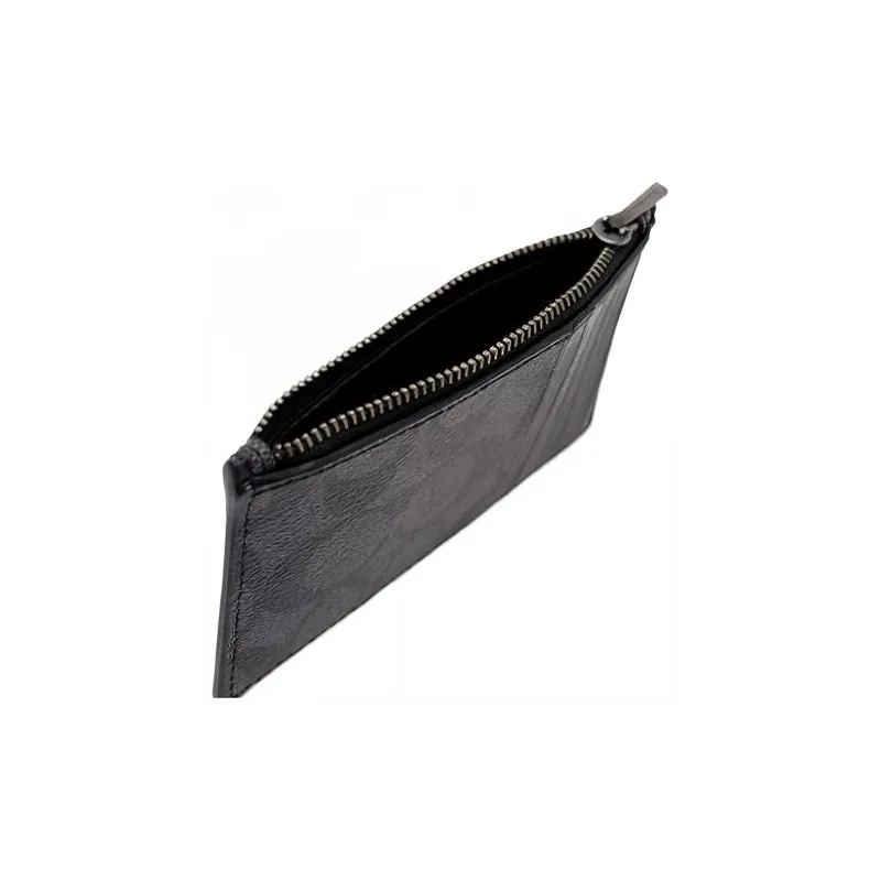 COACH Card Case PVC Coin Purse Clutch Card Holder Men's Black Gray Color-3