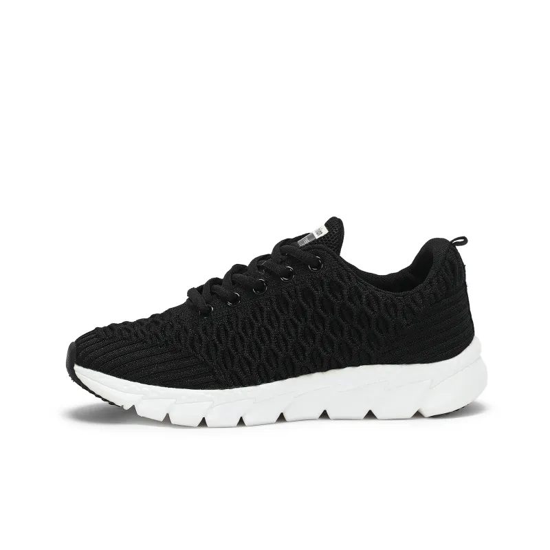 Singing Slip Resistant Breathable Lightweight Low Top Casual Shoes Unisex Black White-0