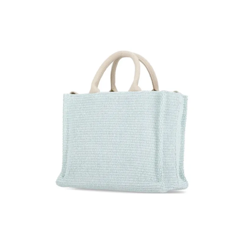 MARNI Cotton With Polyamide Nylon Tote Bag Shopping Bag Shoulder Bag Handbag Small Size Women's Light Blue-1