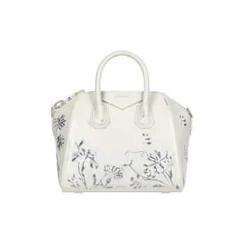 GIVENCHY Antigona Calfskin Shoulder Bag Crossbody Bag Handbag Mini Women's Ivory White