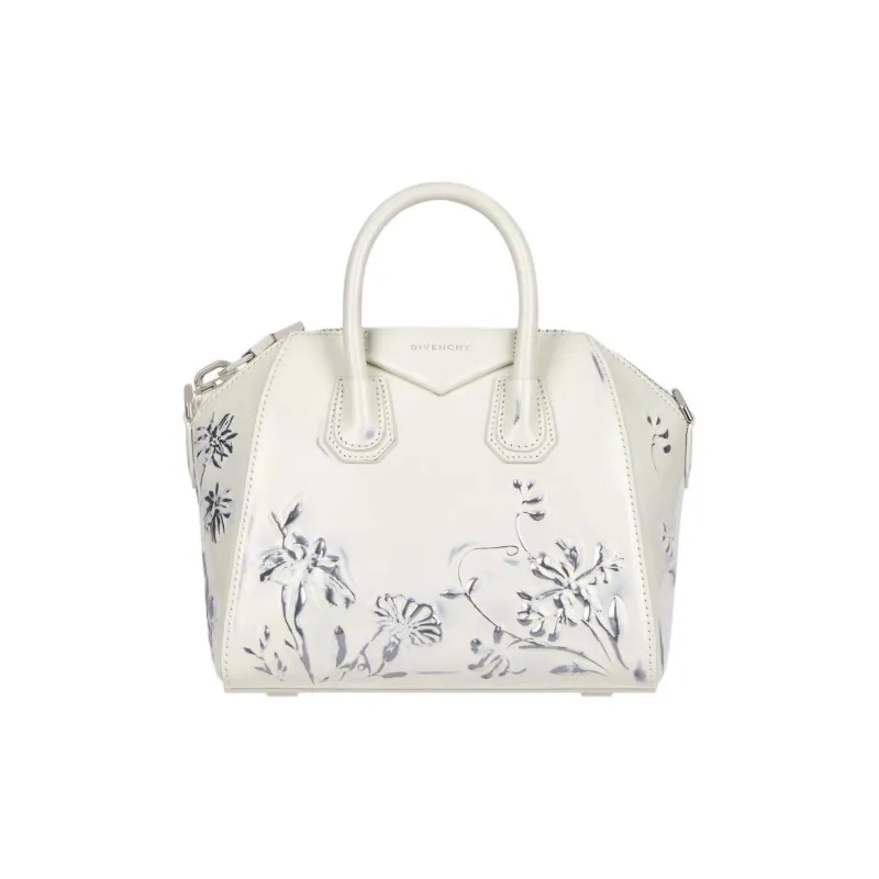 GIVENCHY Antigona Calfskin Shoulder Bag Crossbody Bag Handbag Mini Women's Ivory White-0